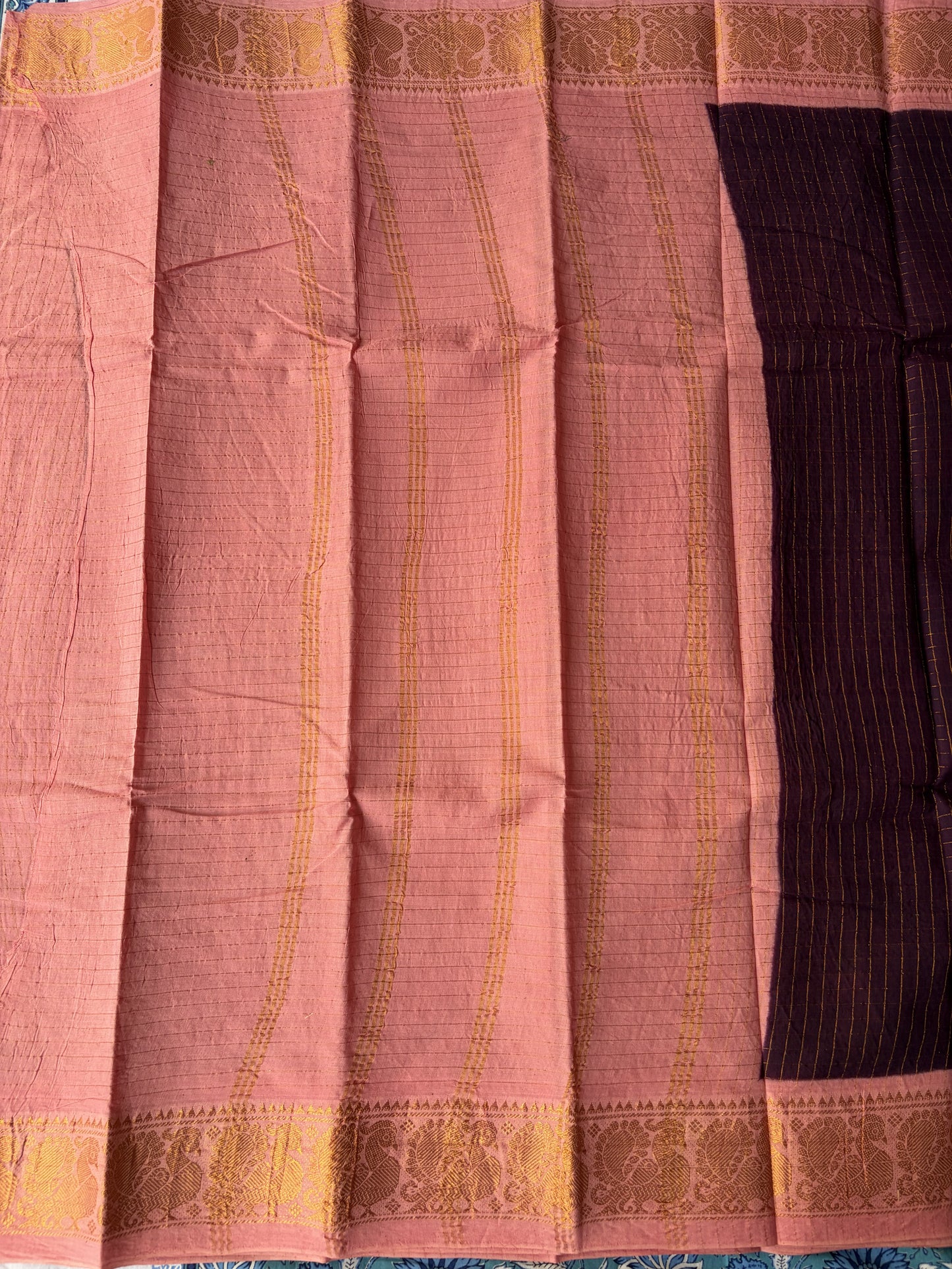 Golden Checked Sungudi Sarees