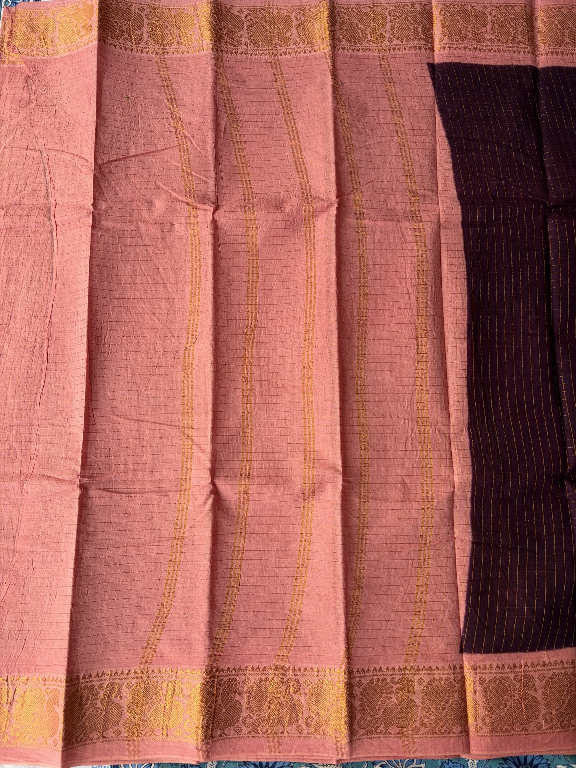 Golden Checked Sungudi Sarees