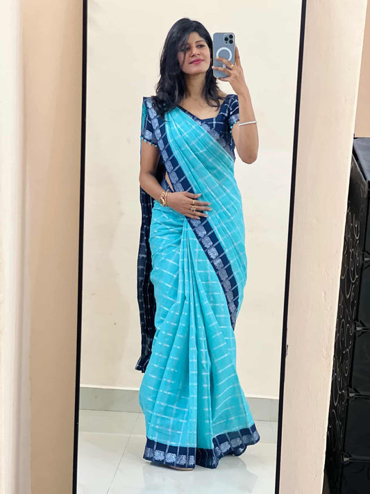 Ice blue kattam sungudi(pre order)