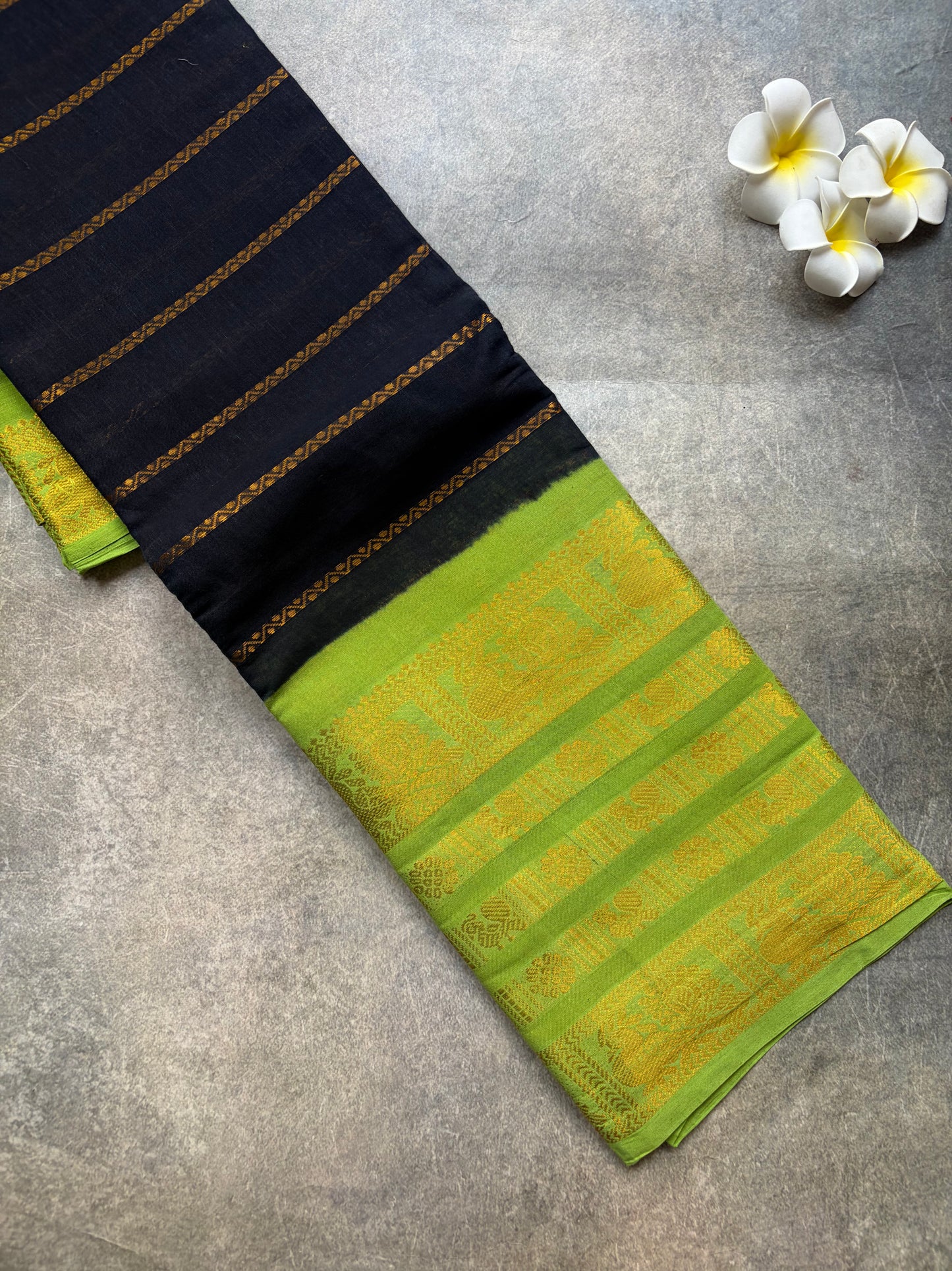 Big Border Kanchi border Sungudi Cotton saree | TLL164