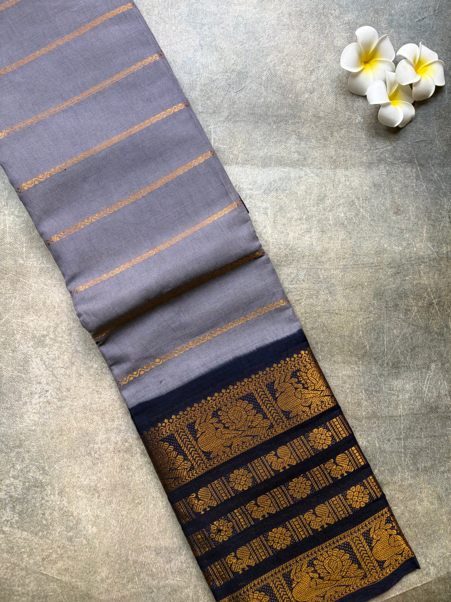 Big Border Kanchi border Sungudi Cotton saree | TLL164