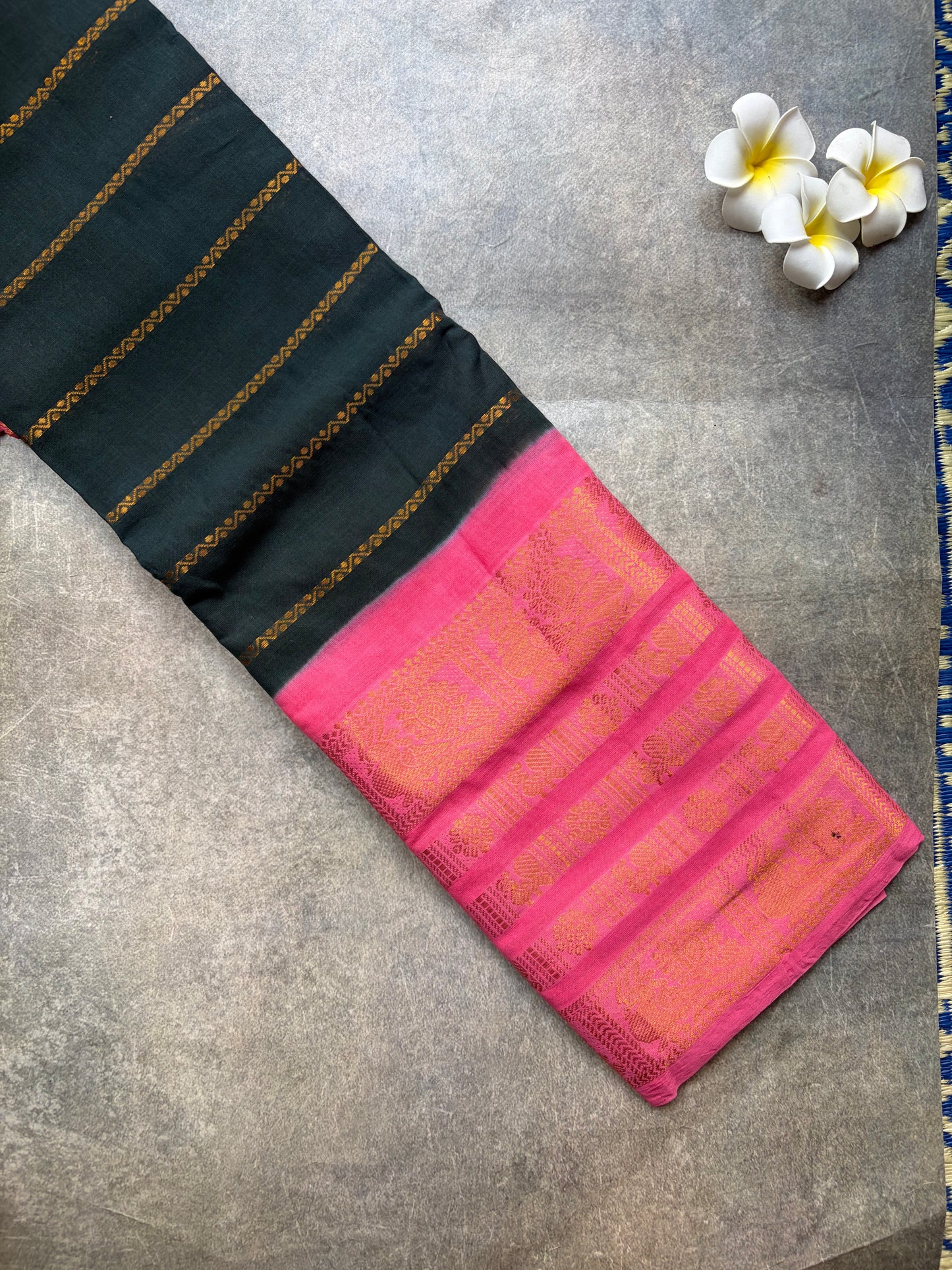 Big Border Kanchi border Sungudi Cotton saree | TLL164