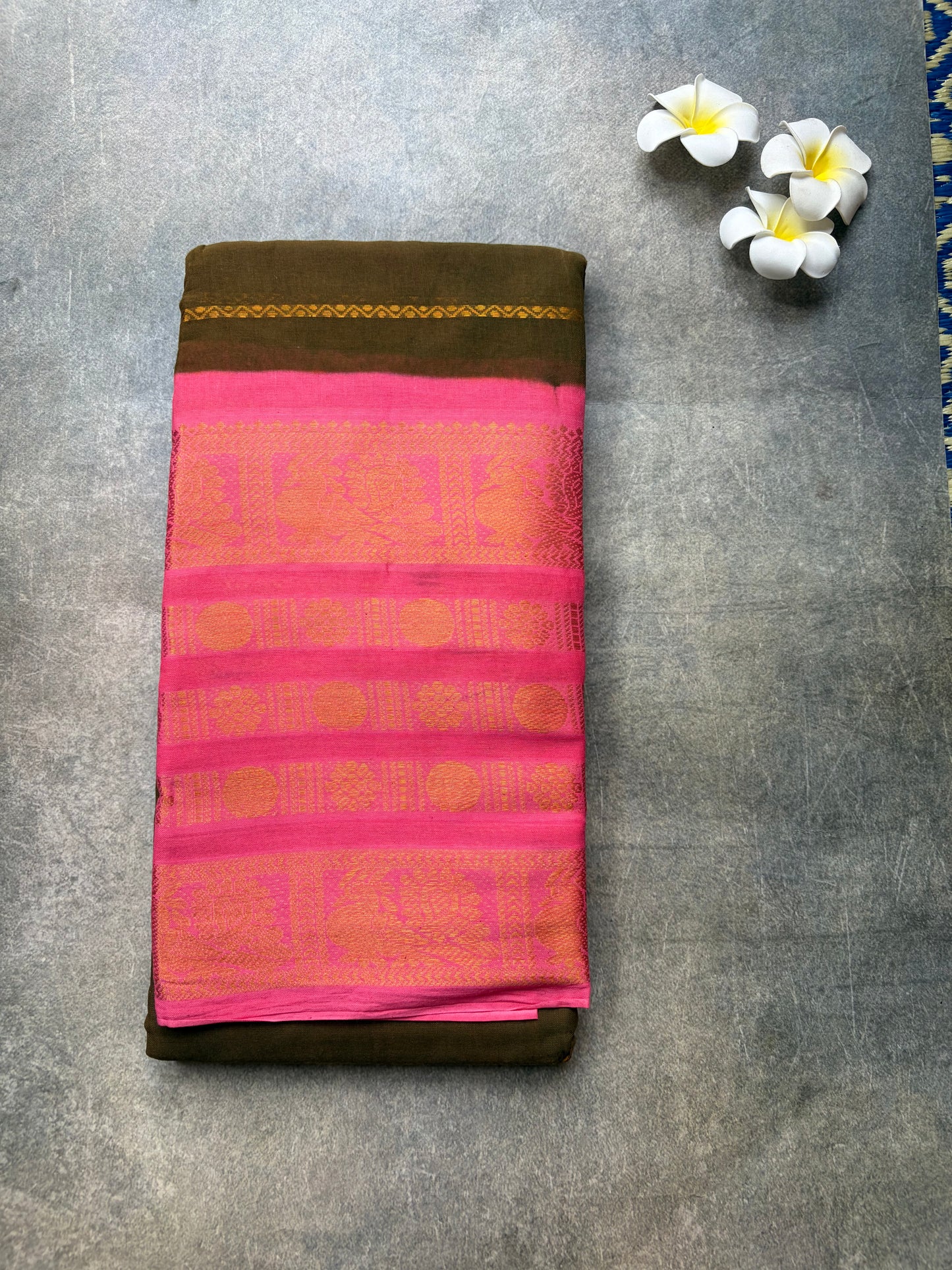 Big Border Kanchi border Sungudi Cotton saree | TLL164