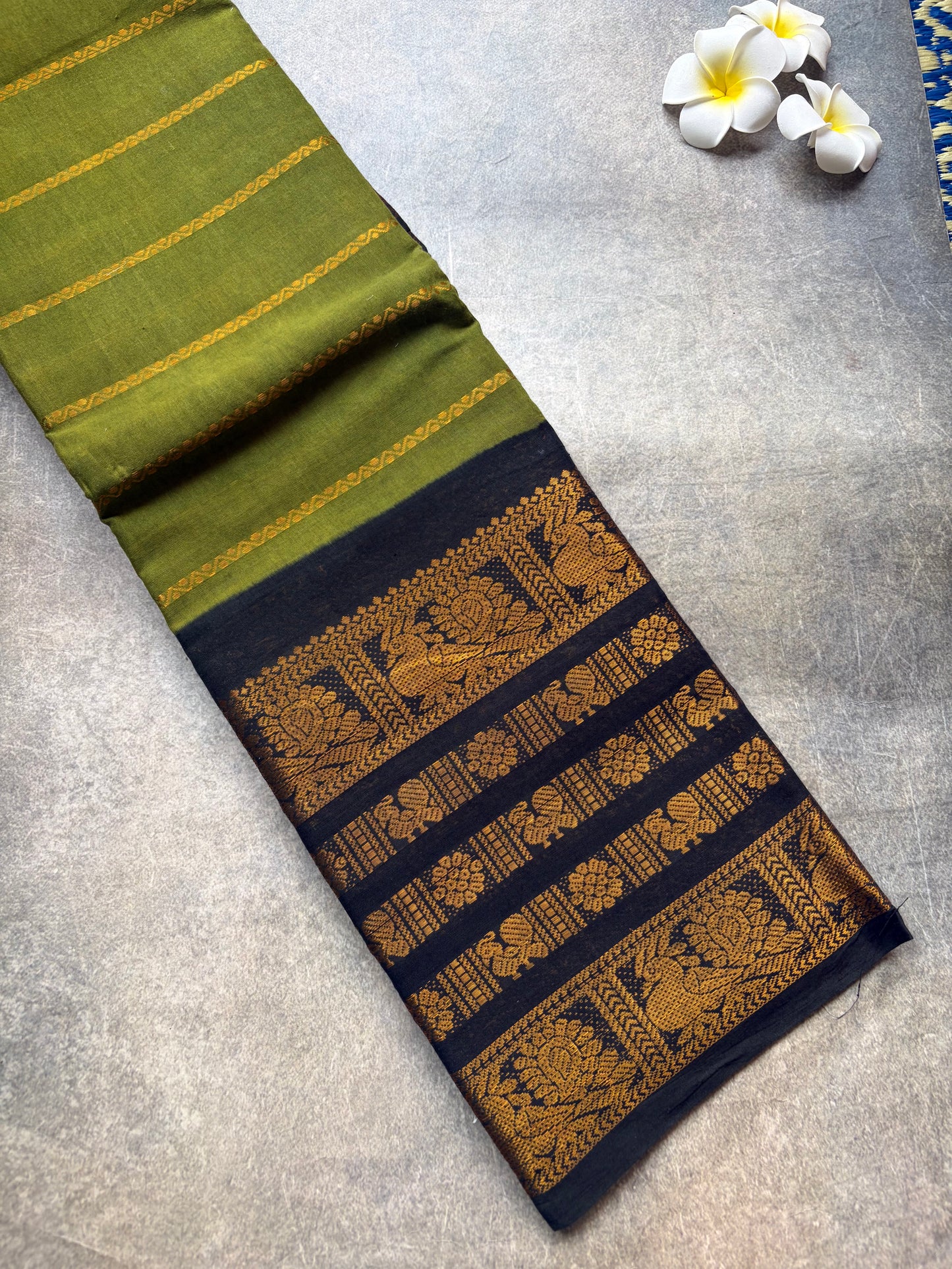 Big Border Kanchi border Sungudi Cotton saree | TLL164