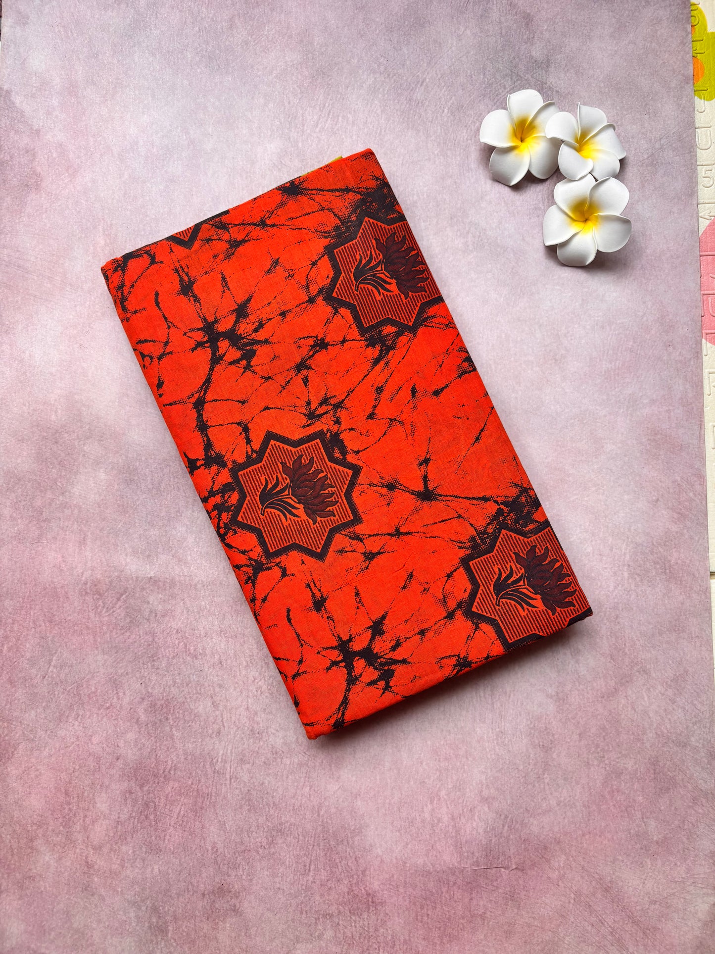 Handcrafted Madurai Sungudi Cotton Saree in Vibrant Sunset Orange – Office Wear Special (with Blouse Piece)