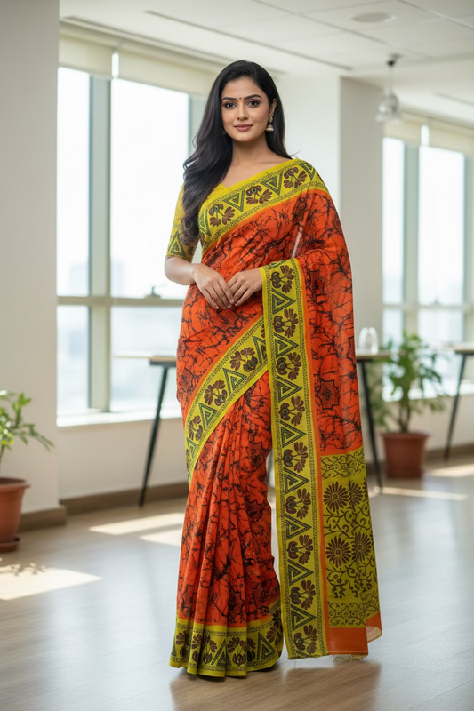 Colorful fabric with patterns on a pink background
