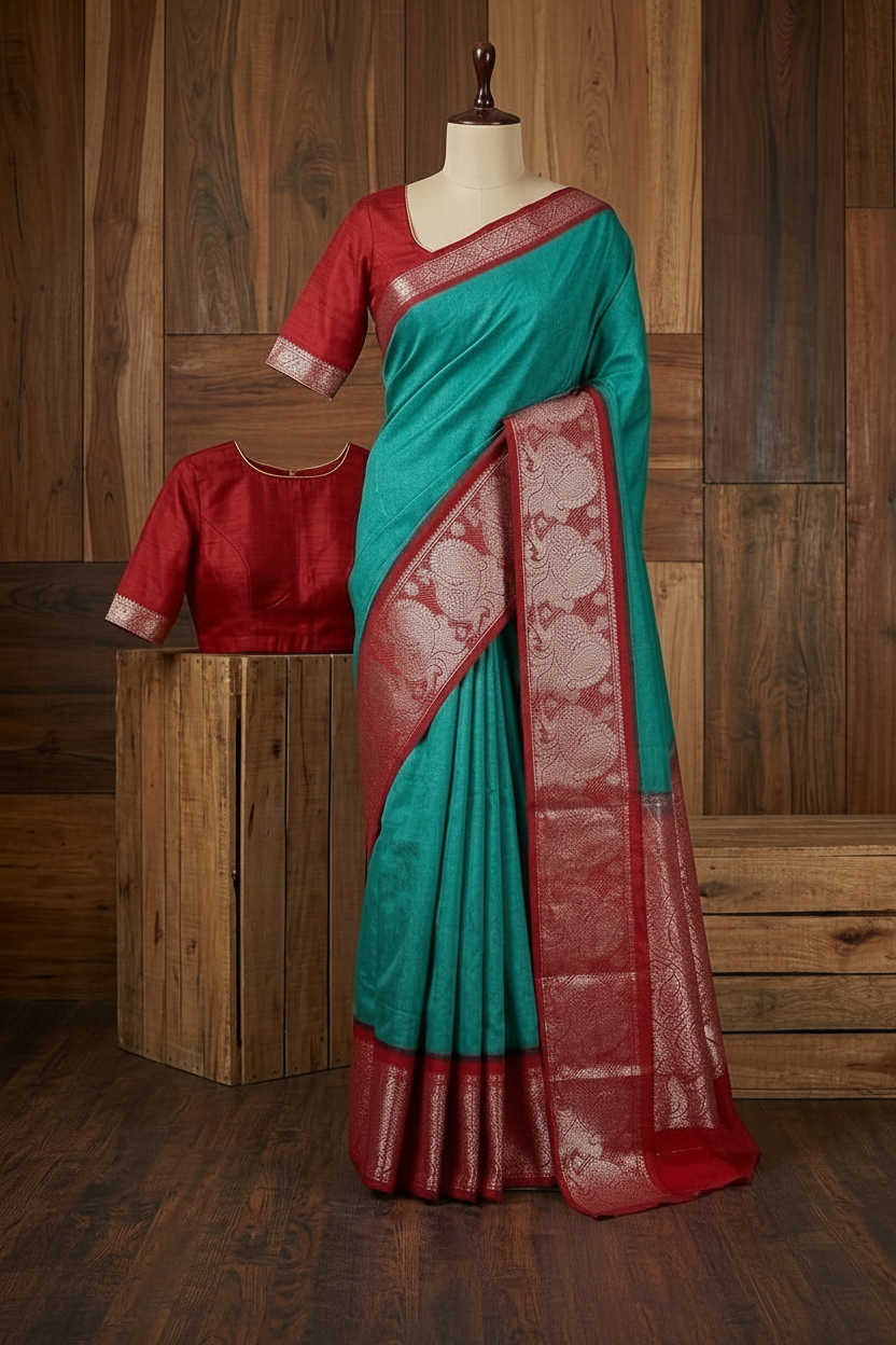 Madurai Sungudi Big Border witthoput Blouse