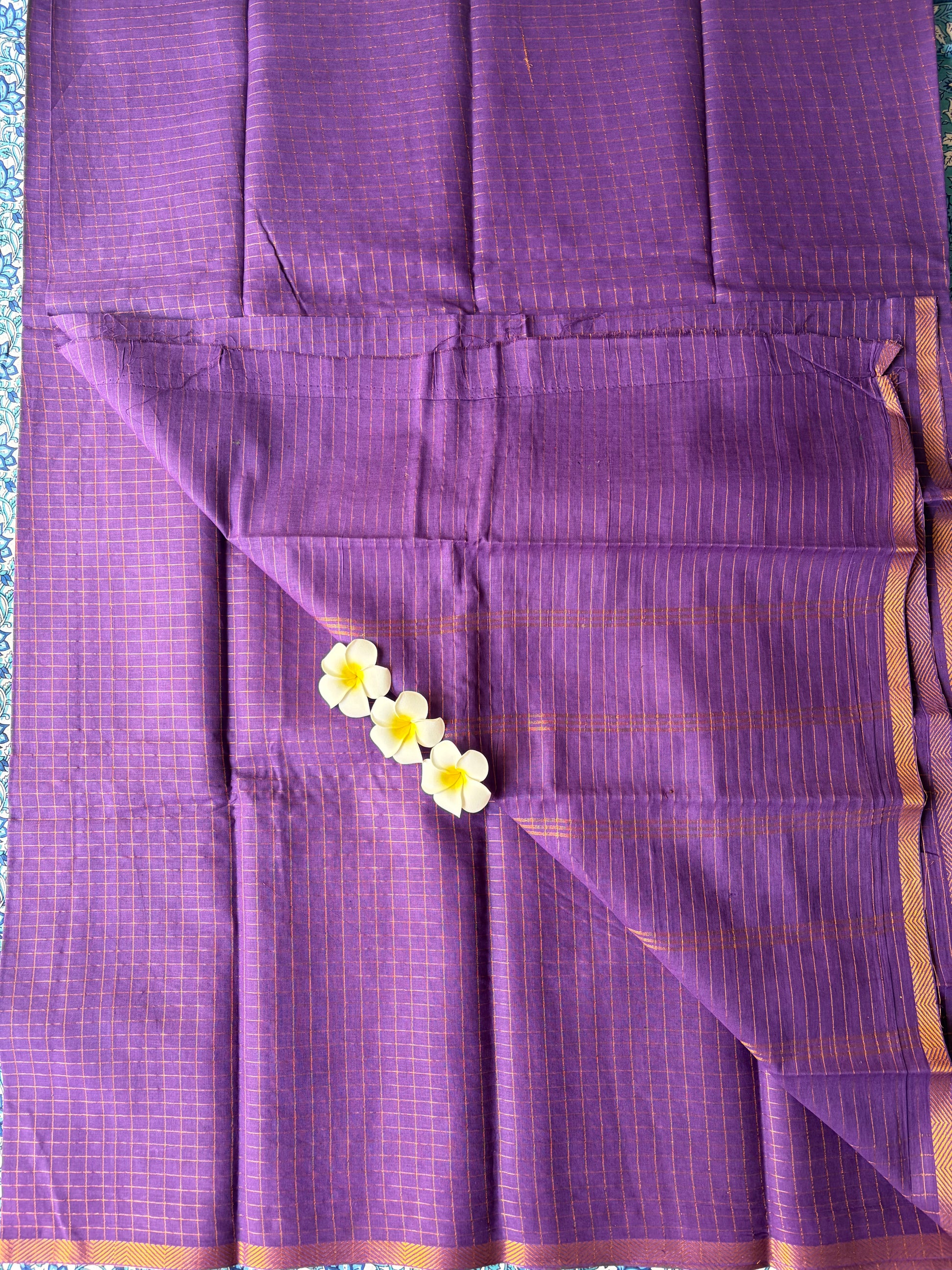 Madurai Sungudi Sarees Purple Colour