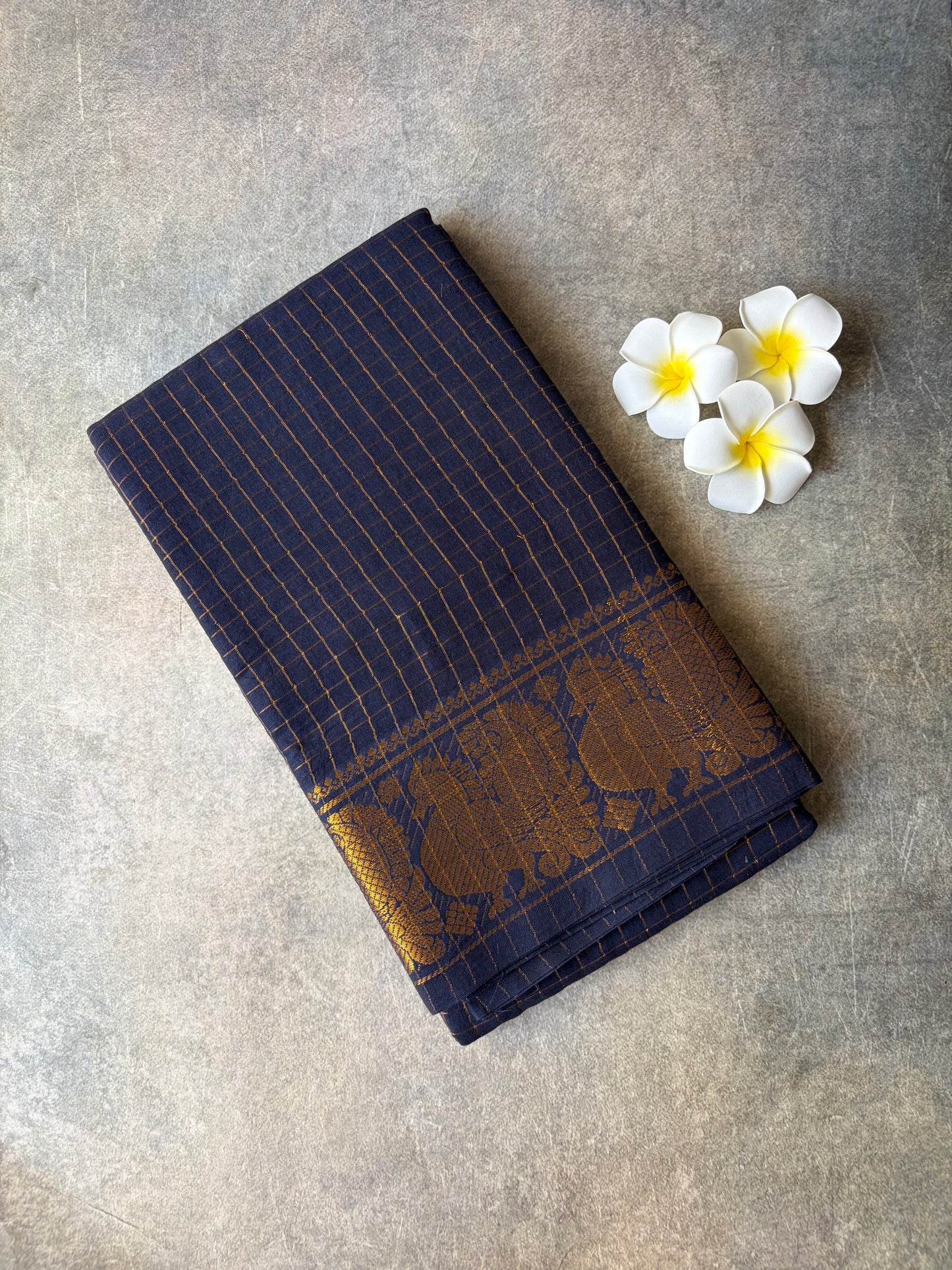 Madurai Sungudi sarees Navy Blue