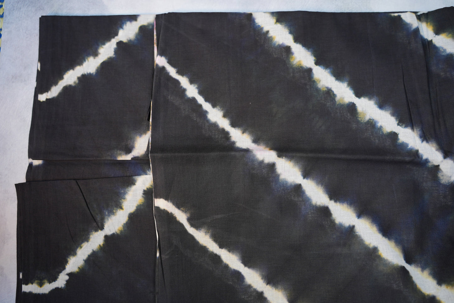Black Shibori Saree with White Tie and Dye