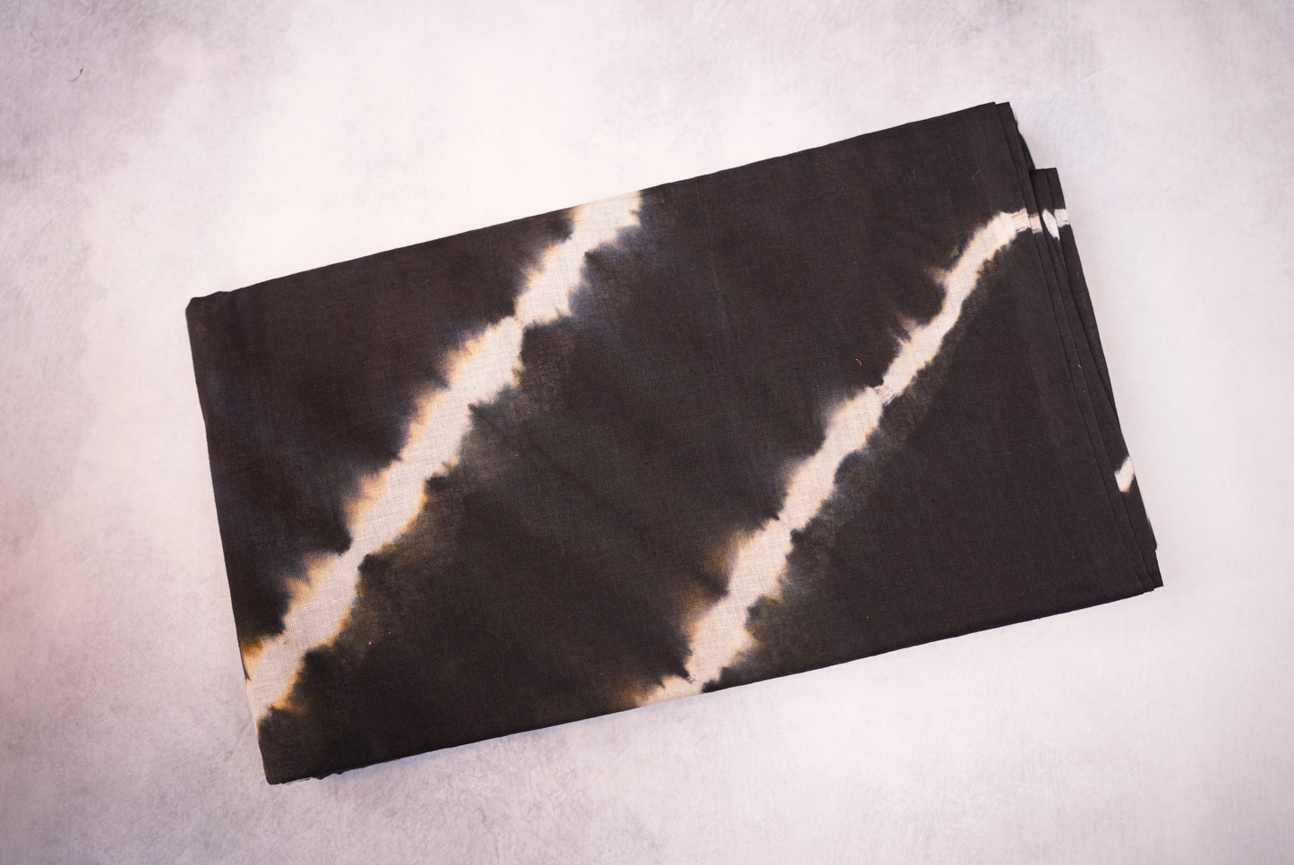 Black Shibori Saree with White Tie and Dye