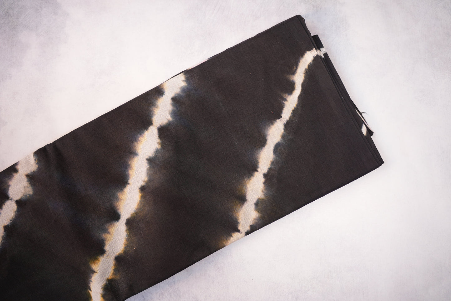 Black Shibori Saree with White Tie and Dye