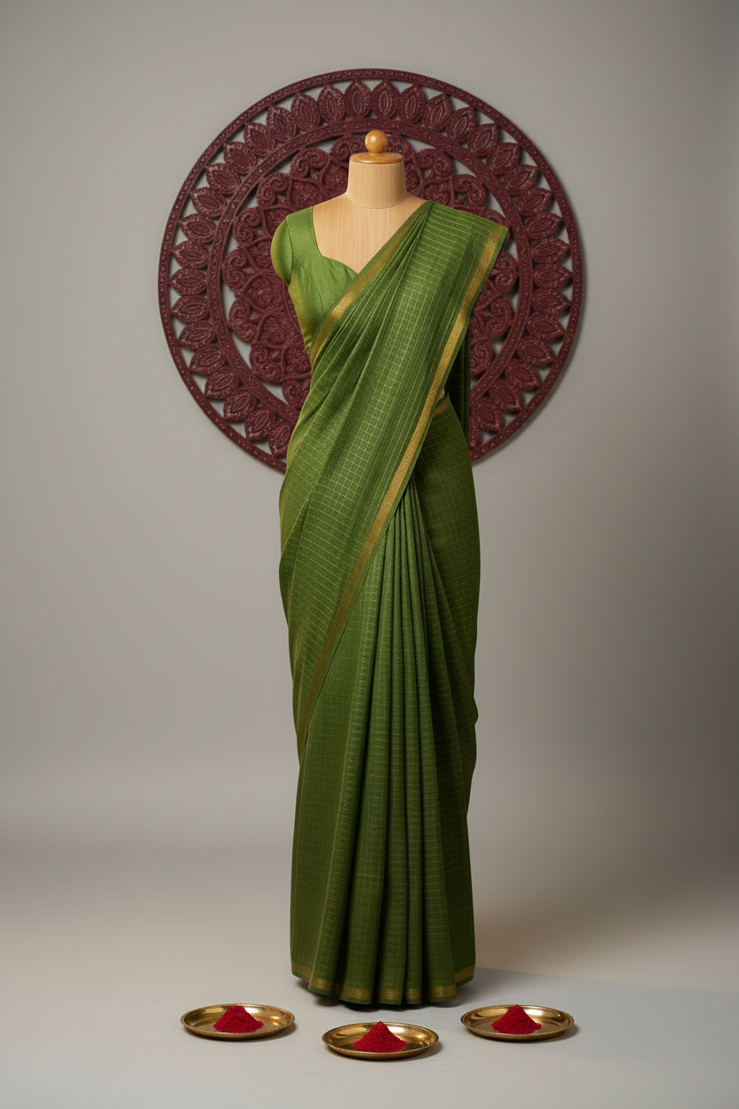 Small Border Sungudi Sarees with Blouse