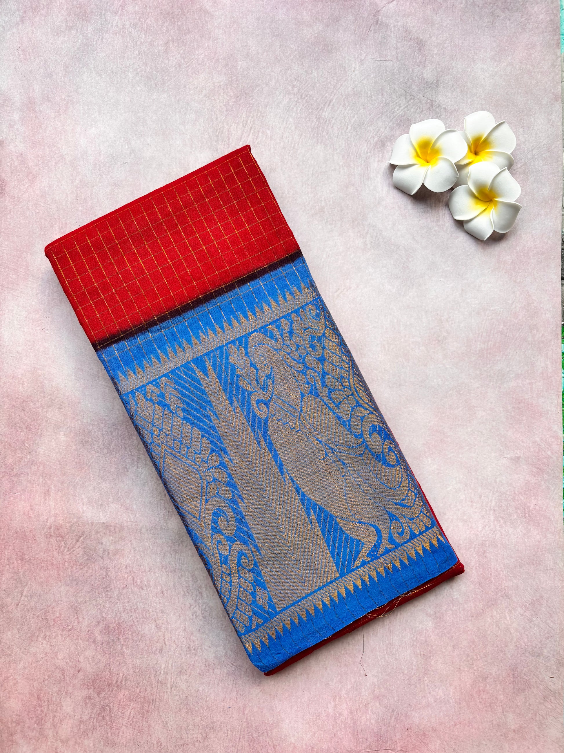 checked sungudi sarees with Blouse