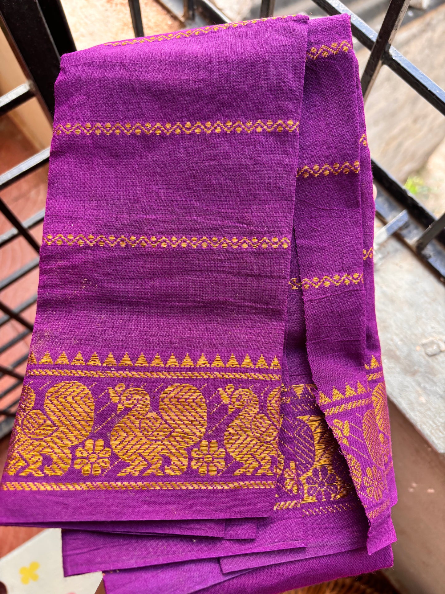 Dark Purple Velthari Sungudi Cotton Blouse