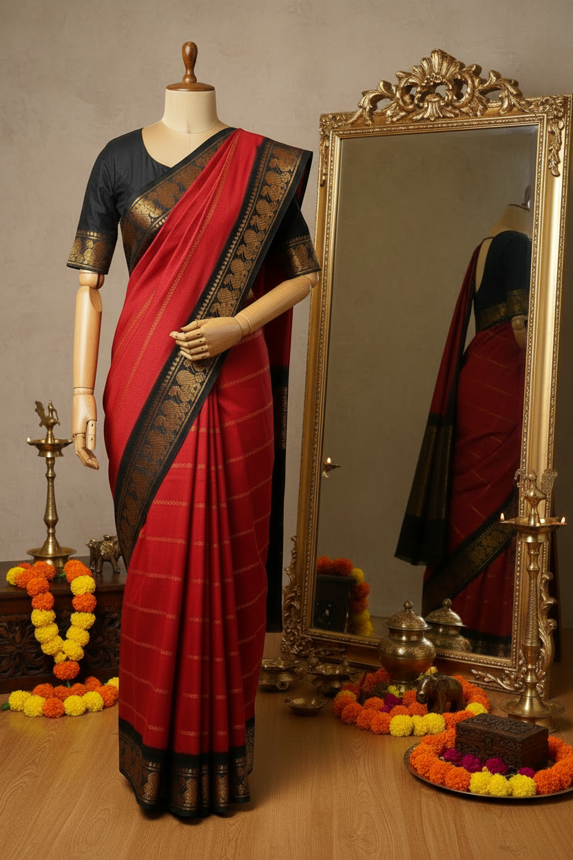 Celebrity Inspired Sungudi | kumkuma colour velthari | TLL151